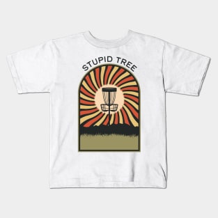 Stupid Tree | Disc Golf Vintage Retro Arch Mountains Kids T-Shirt